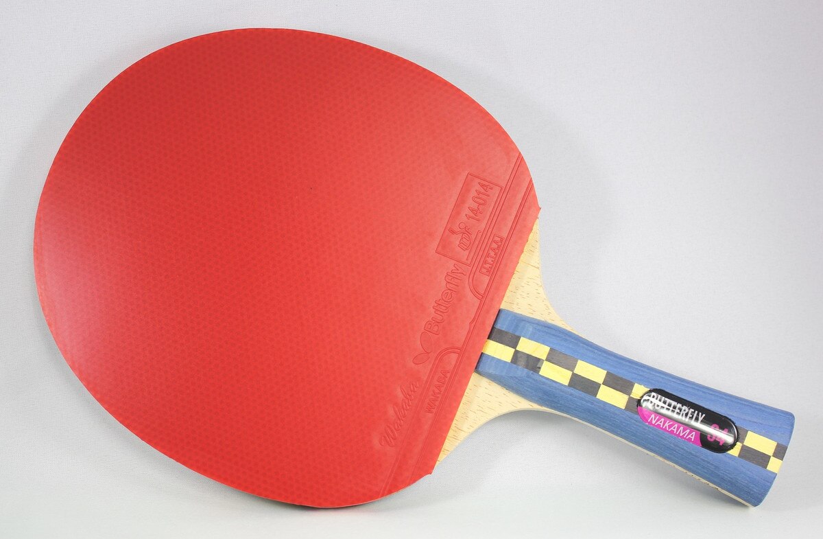 Butterfly Nakama S-4 Racket: Sideview of the racket
